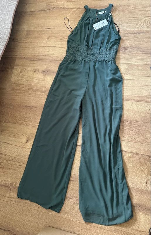 Kombinezon szałwia wide leg Vila 36