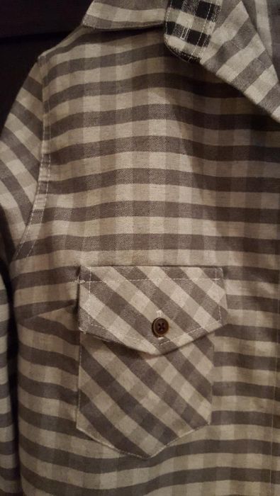 koszula Miss Alani r. M jasnoszara krata 100% bawełna kratka