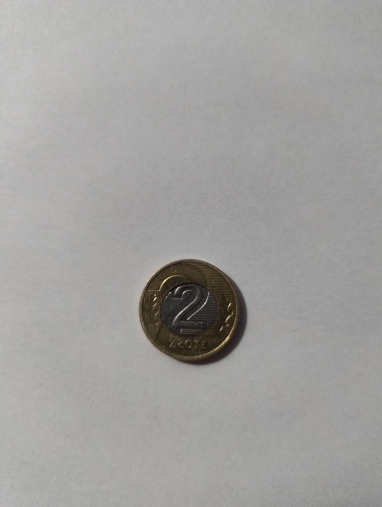 Moneta 2 złotowa z błędem