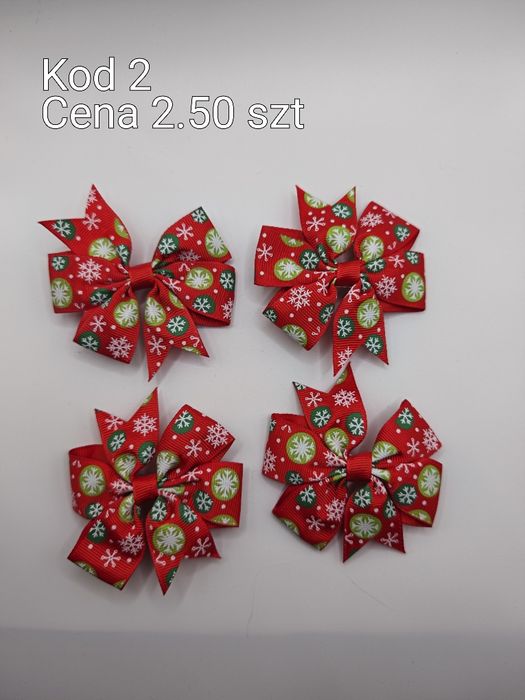 Spinki świąteczne zapięcie krokodylek