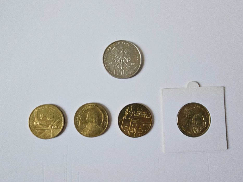 1000 zł Jan Paweł II 1982 srerbne plus 2 zł