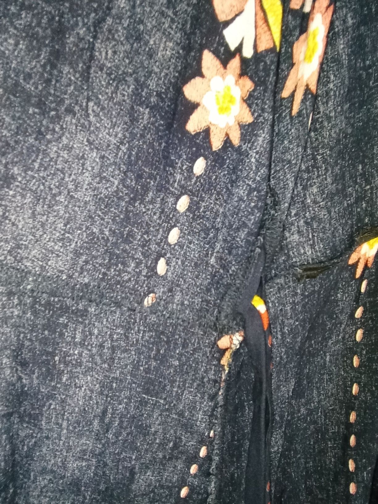 Śliczna granatowa sukienka letnia midi/maxi, uniwersalna,boho, XL/42/1