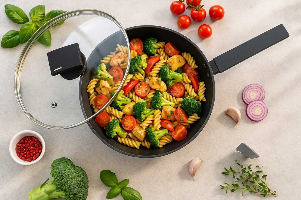 PATELNIA z Pokrywką 26cm INDUKCJA Non-Stick Nieprzywierająca AMBITION