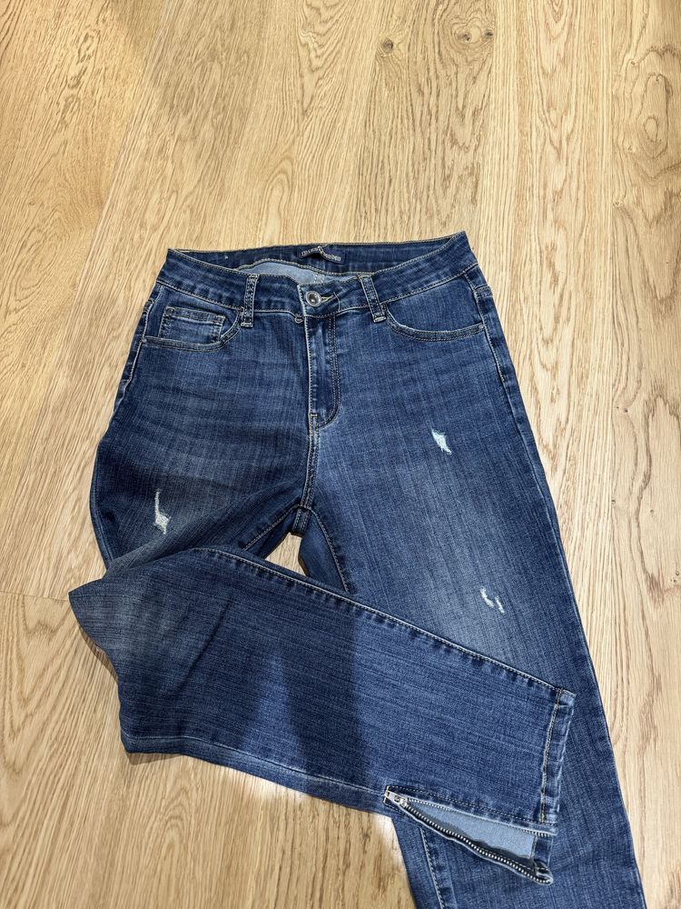 Damskie jeansy Miss Bonbon, S, 36, mom fit, boyfriend, super stan
