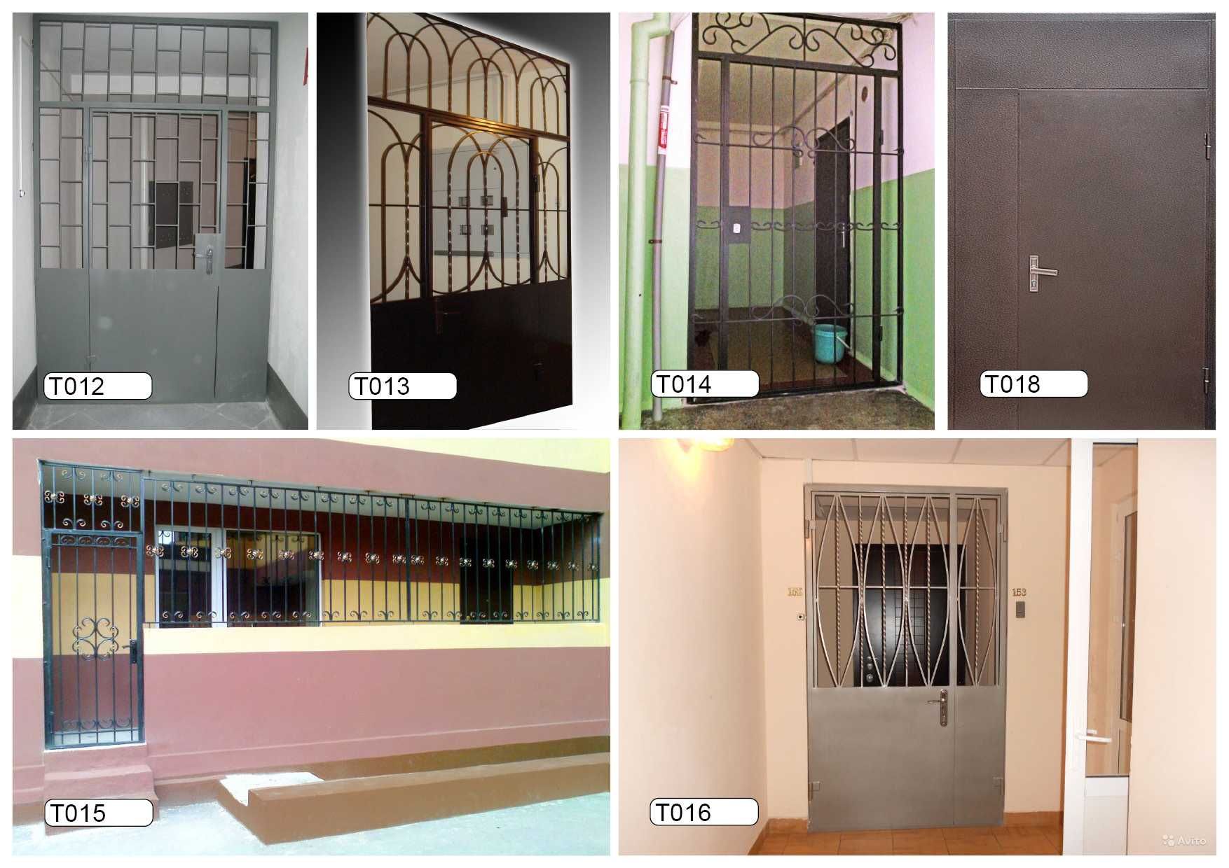Двери металлические, тамбур, решетки на окна, ворота, забор