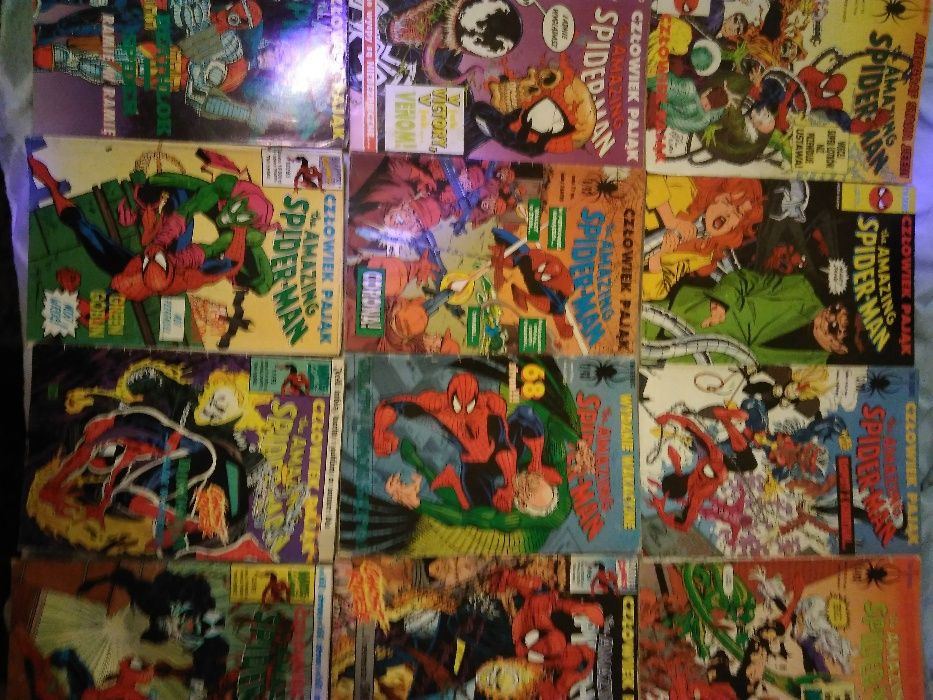 Spiderman, spider-man,komplet od 1990 do 1998=102szt+1, Marvel komiksy