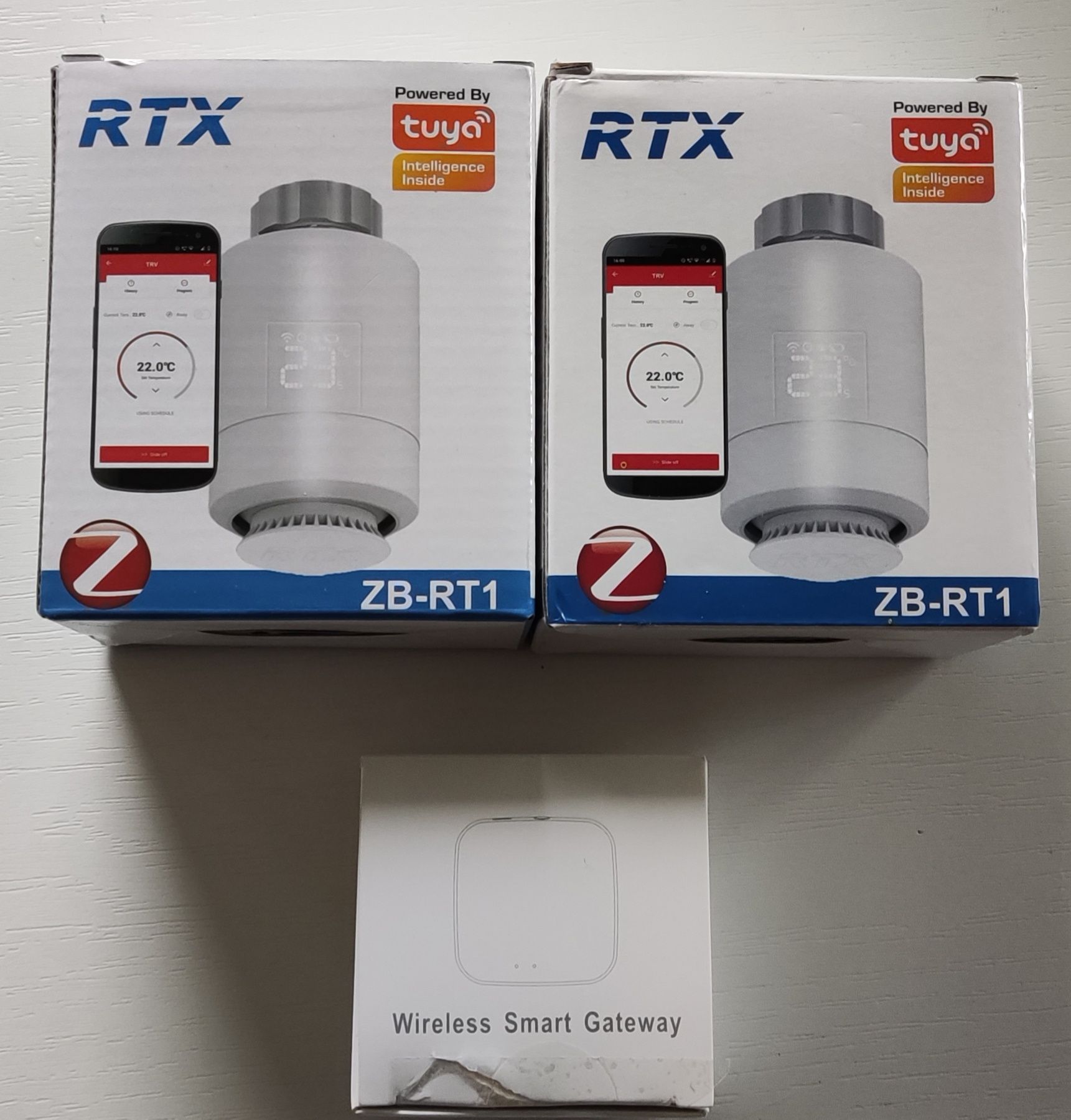 2x Głowica Termostat smart RTX ZB-RT1 Tuya bramka centralkaZigbee