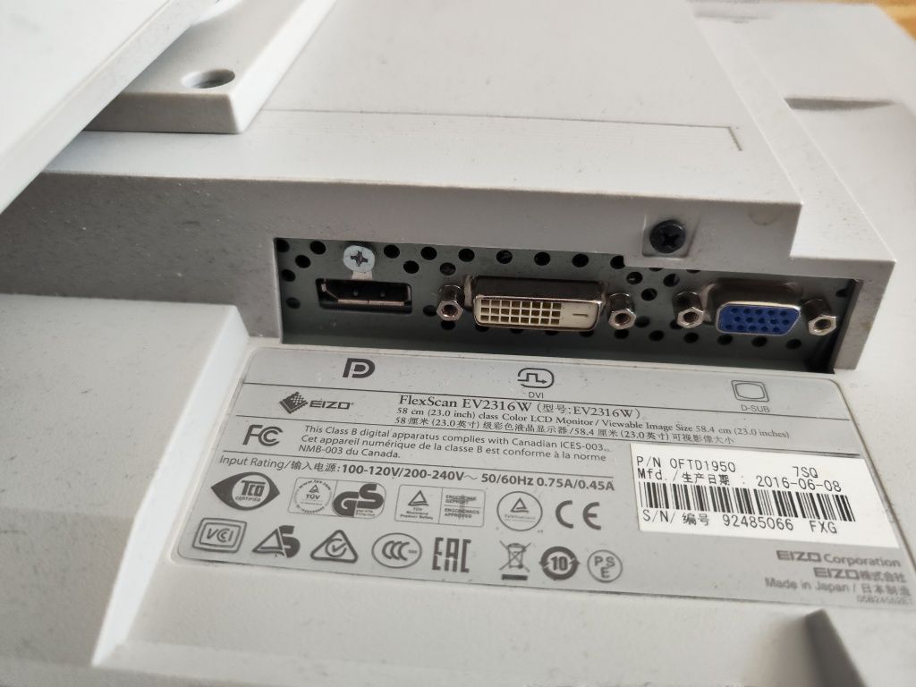 Monitor eizo 23 cale