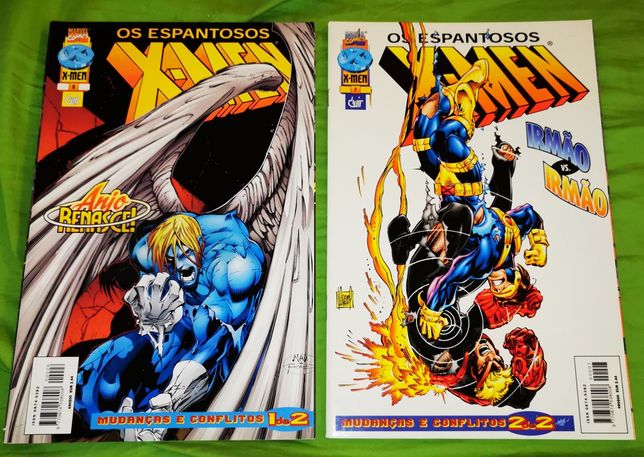 Comics X-Men "Mudanças e Conflitos" partes 1 e 2, 1999/2000, excelente