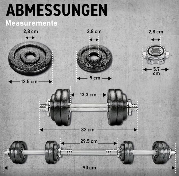 Zestaw hantli 15kg
