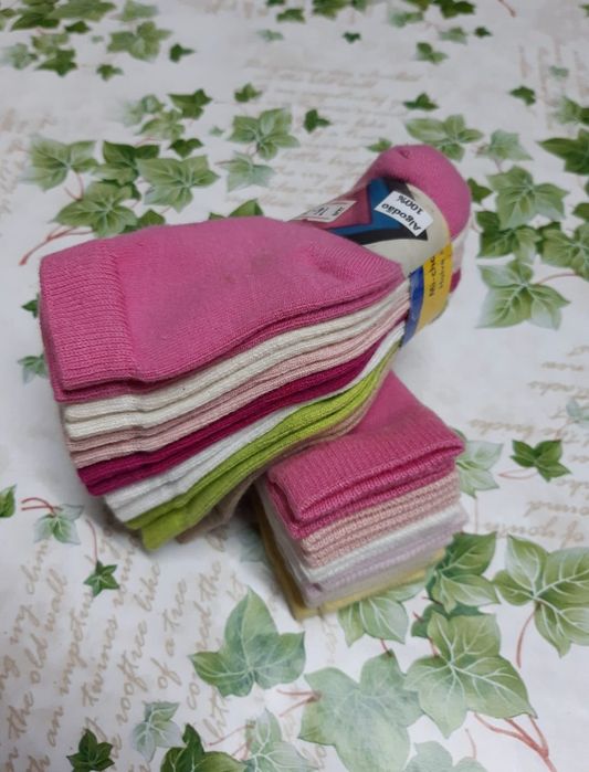 14 pares de meias bebé em algodão