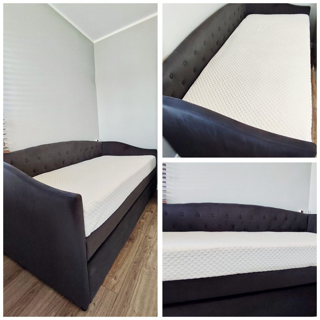 Sofa 2 w 1 z delikatnym pikowaniem.