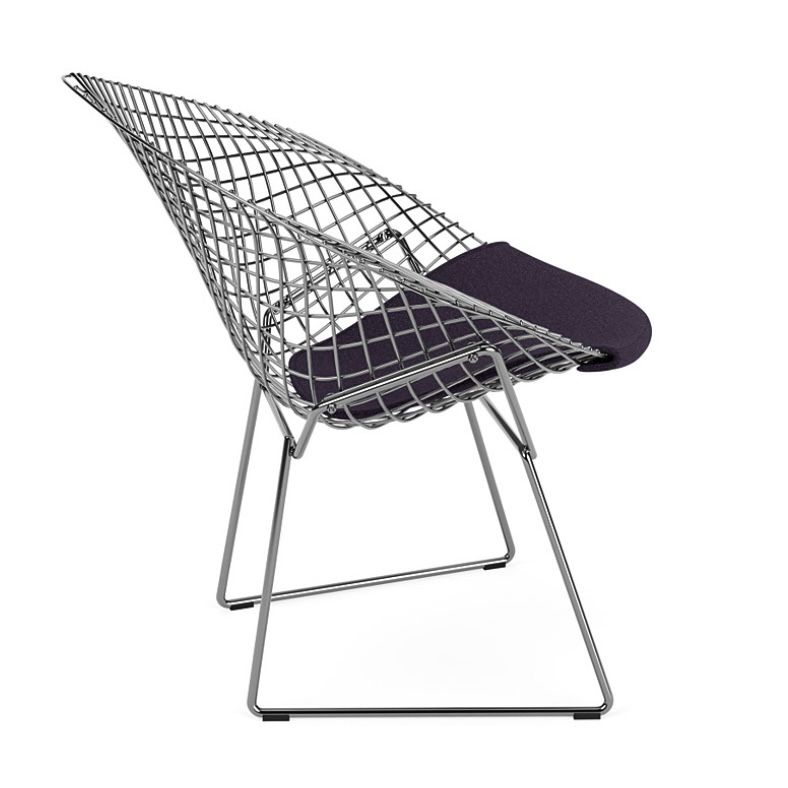 Diamond Chair fotel Harry Bertoia srebrny