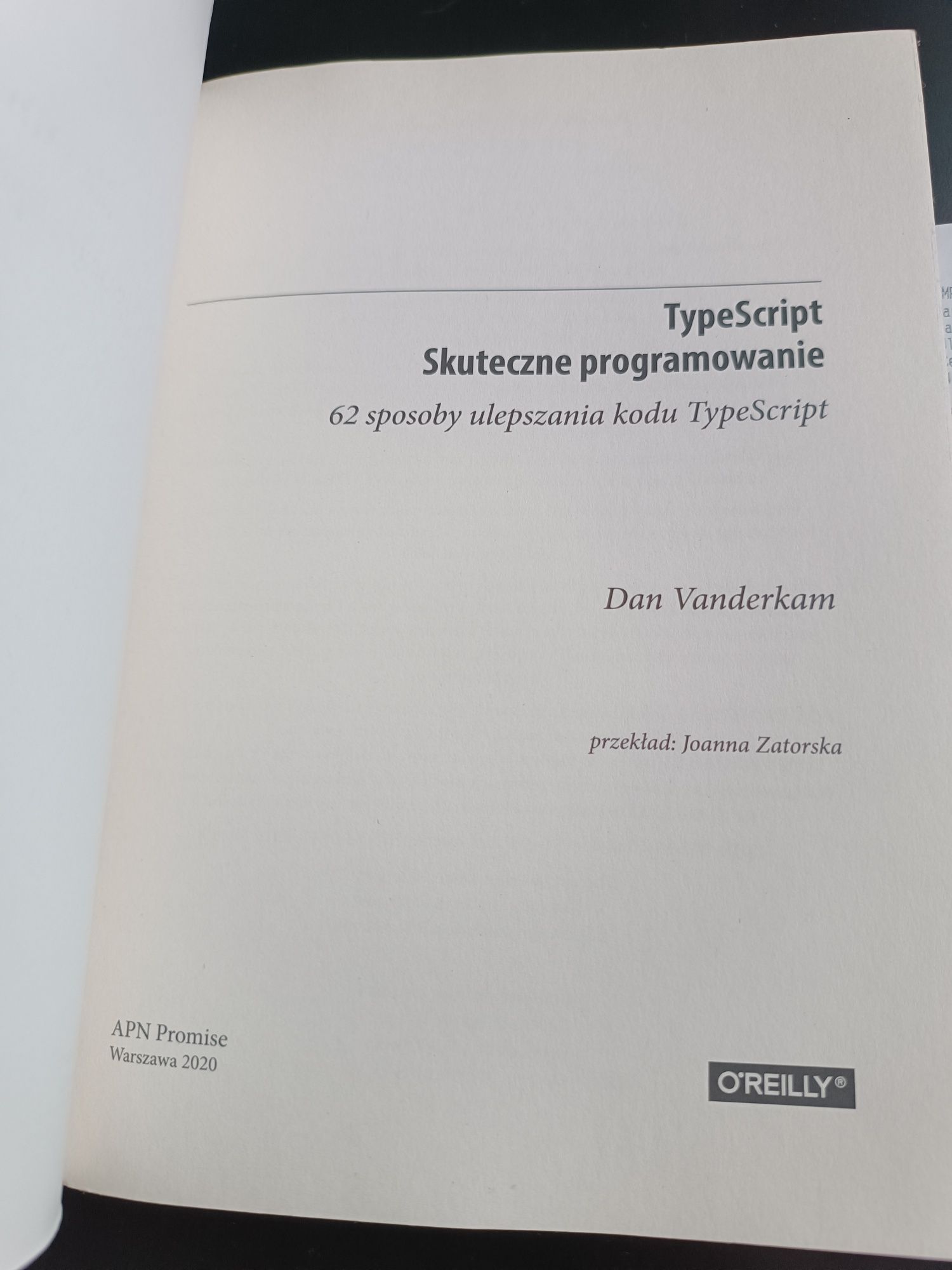 Książka poradnik TypeScript Skuteczne Programowanie
