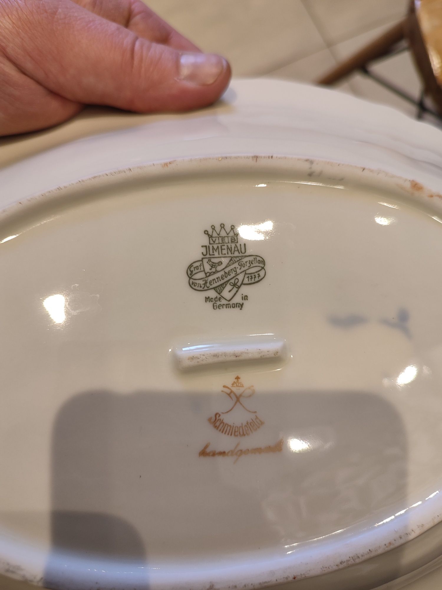 Porcelana Ilmenau,Kennenberg, patera pólmisek.