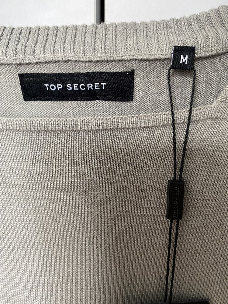 Szary sweter męski Top Secret- nowy z metką