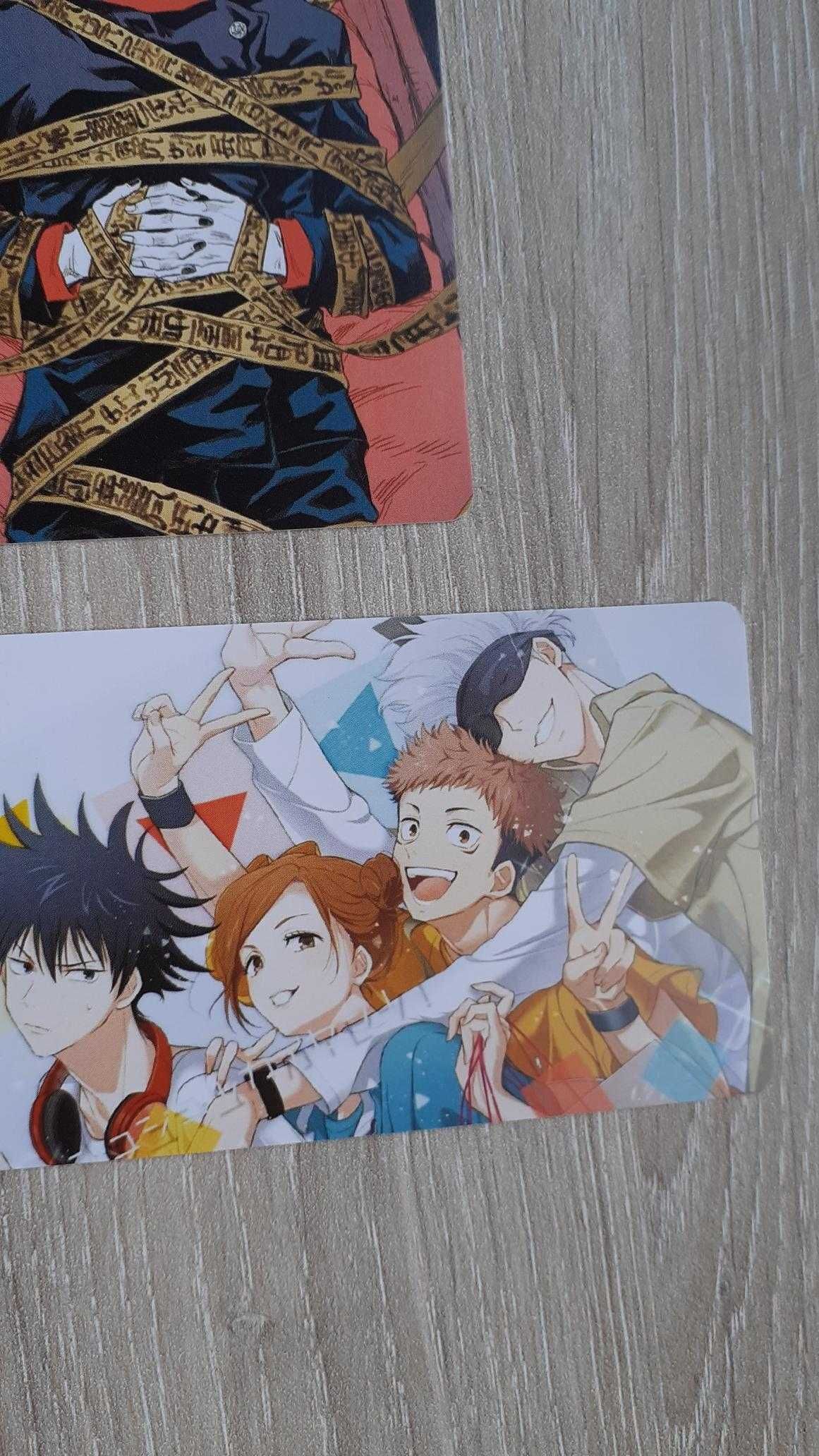 Cartas do anime Jujutsu kaisen novo Gojo, Sukuna, Nanami