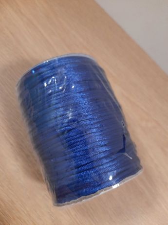 Sznurek satynowy 2 mm szpula 100 m - niebieski