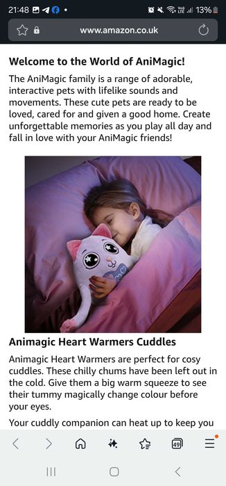 Animagic: Heart Warmers - Cat (Large) котик з горілкою