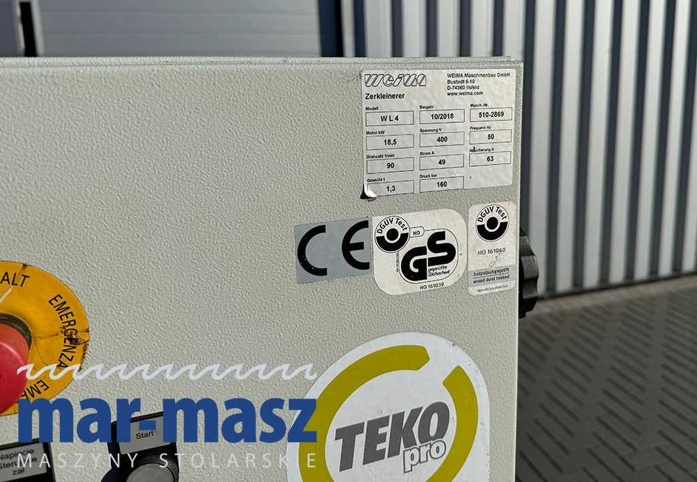 Rębak / Rozdrabniacz WEIMA WL 4 V-Rotor żmijka