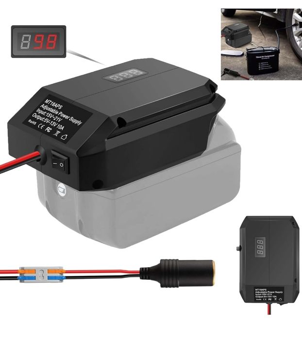 JJXNDO Konwerter Step Down 18 V do 12 V do Makita 18 V