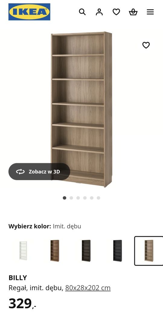 Billy regał z drzwiczkami 80cm buk IKEA
