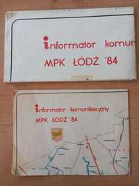 Informator komunikacyjny Łódź 1984 tramwaje autobusy MZK