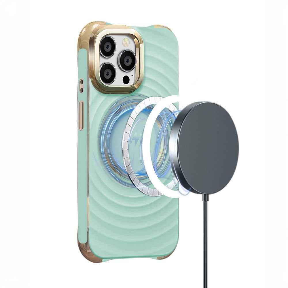 Plecki, Etui Mag Circle Glam MagSafe do Apple Iphone 15 kolor: miętowy