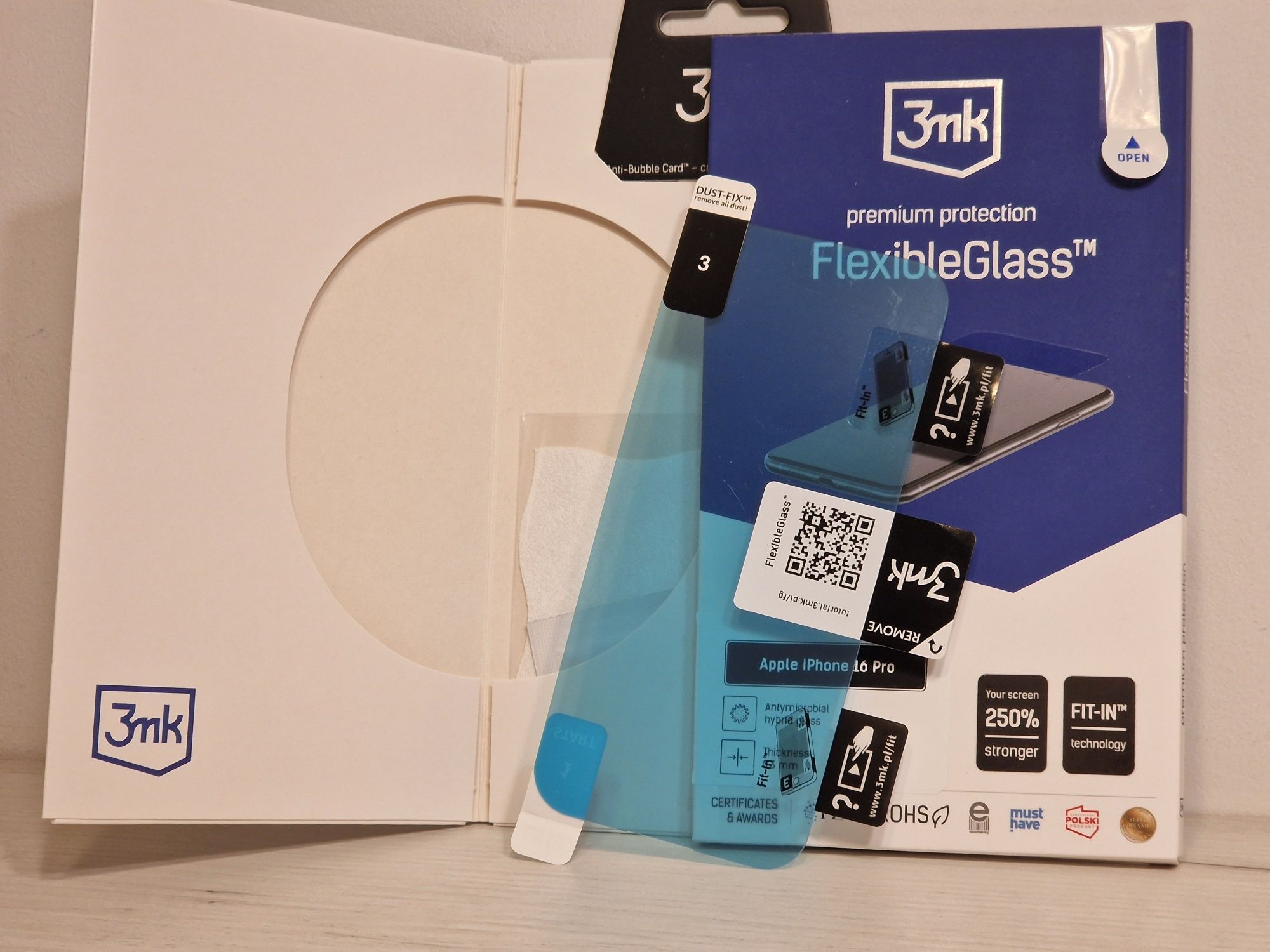 Hartowane szkło hybrydowe 3MK FlexibleGlass do Iphone 16 Pro