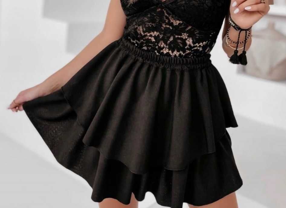 Spódniczki gładkie 2 falbanki kolory