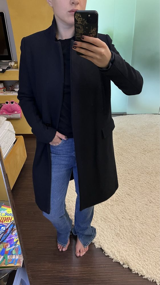 Тепле жіноче пальто Zara з вовни