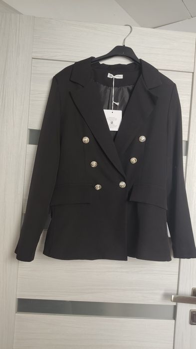 Marynarka żakiet damski czarny M L
