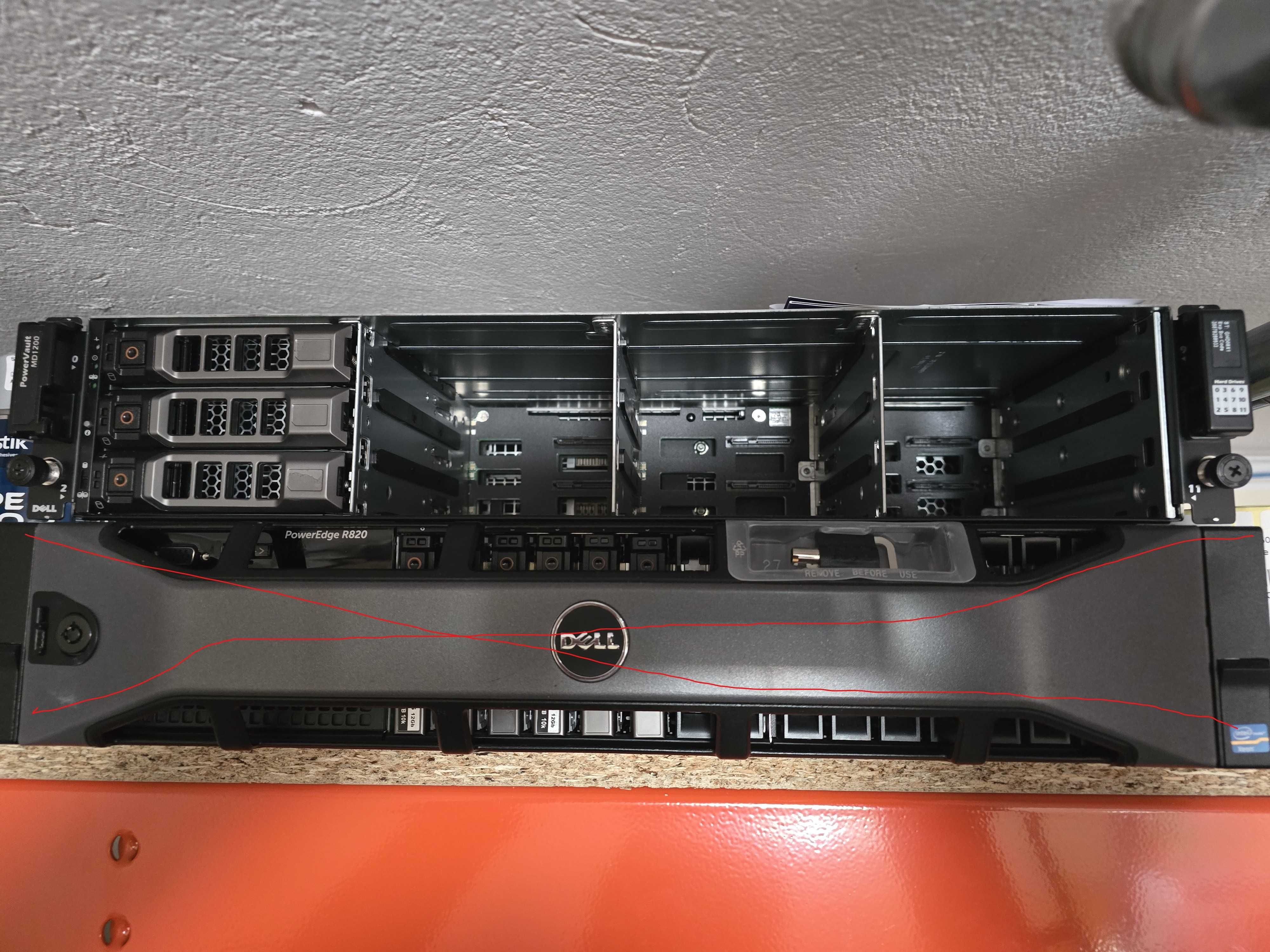 Półka dyskowa DELL POWERVAULT MD1200 NA 12x3,5 HDD 2xPSU 2xEMM MACIERZ