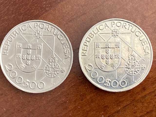 5 Moedas comemorativas 200 escudos (200$00) 1992 - América