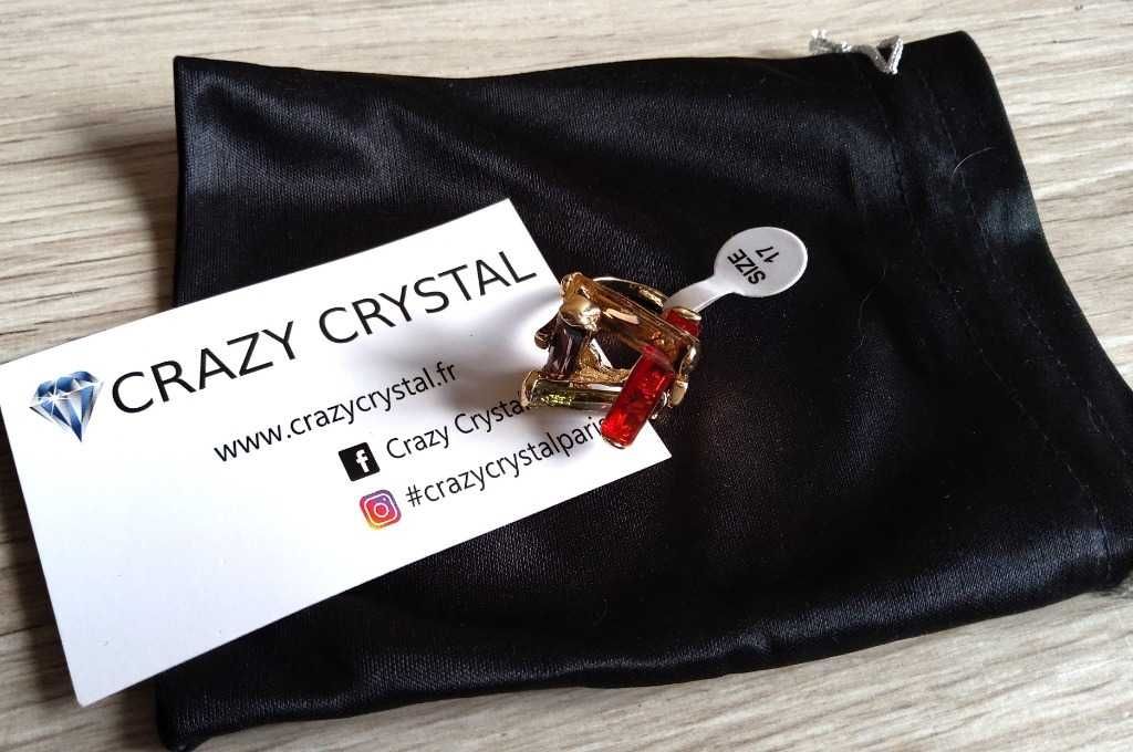 Luxury Avenue Crazy Crystal Pierścionek Quadras kolor złoty