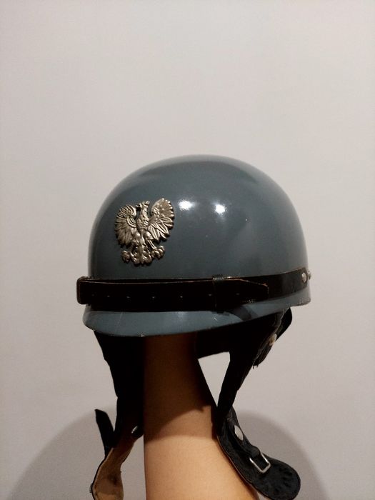Kask motocyklowy MO (milicja obywatelska) prl
