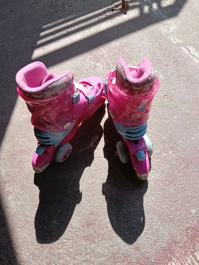 Patins 3 rodas rosa