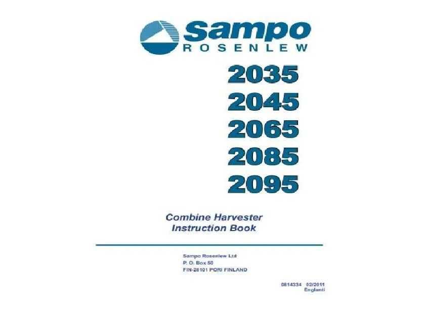 Sampo SR2035,2045,2065,2085,2095 instrukcja obsługi