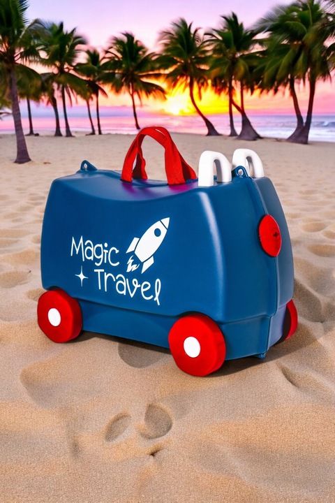 Walizka Dziecięca Jeżdżąca Podróżna Na Kólkach Jeździk Magic Travel Sp