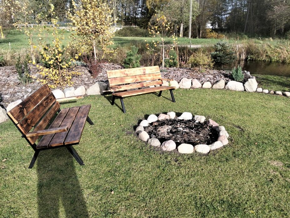 Komplet dwie ławki i stolik