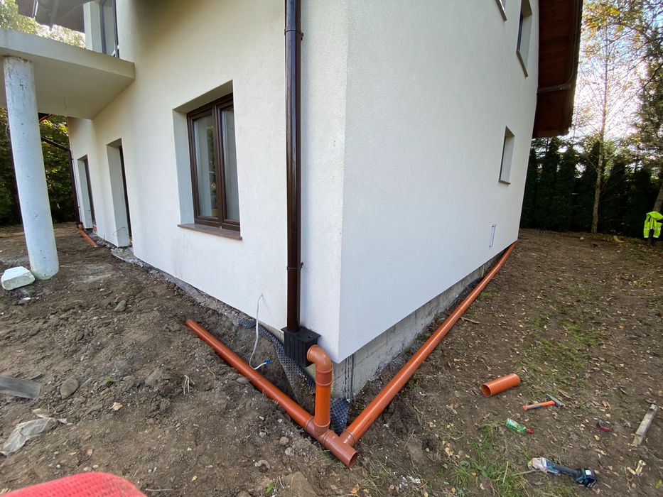 Drenaż budynków Odwodnienia dzialek / Odprowadzenie wody z rynien