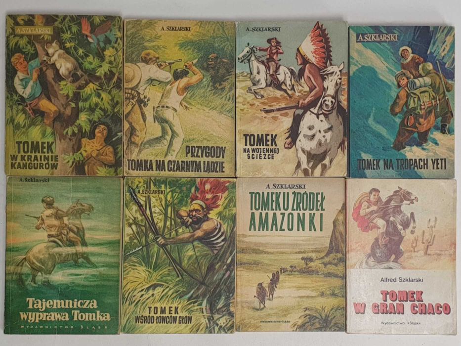 Alfred Szklarski Przygody Tomka 7x Tomek stare książki + Gratis