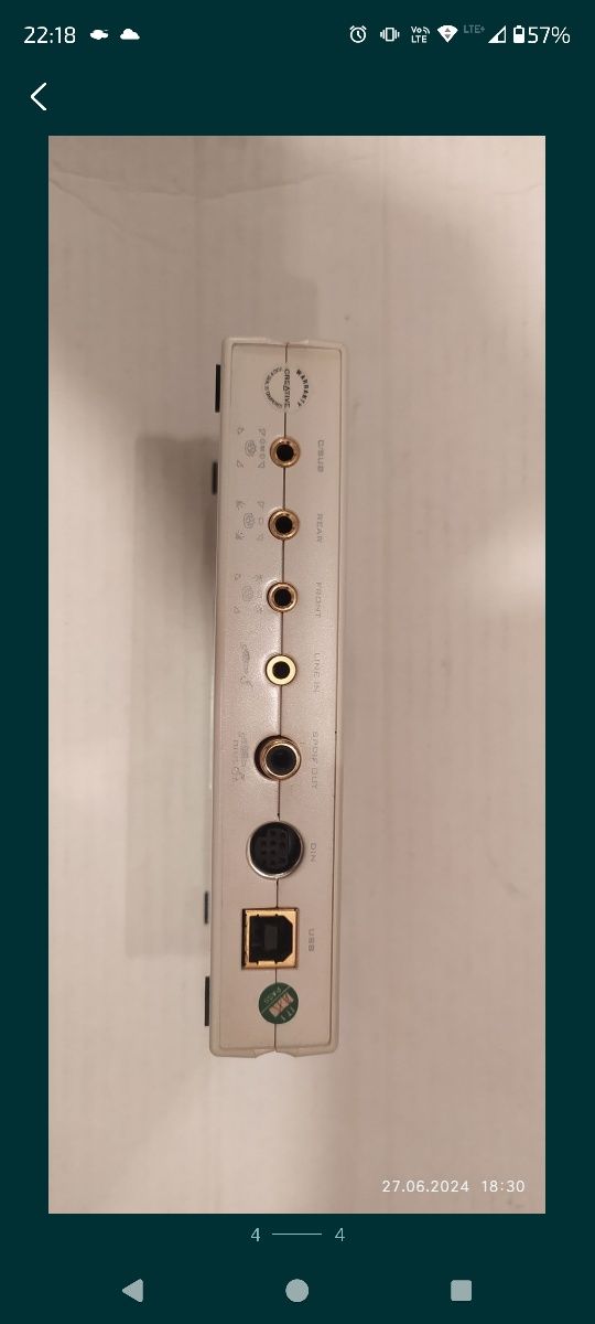 Creative Labs Live! 24-bitowy zewnętrzny sound blaster model SB0490
