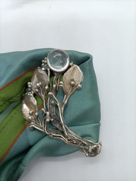 Wyjątkowa broszka z kwarcem ze srebra, srebro 925