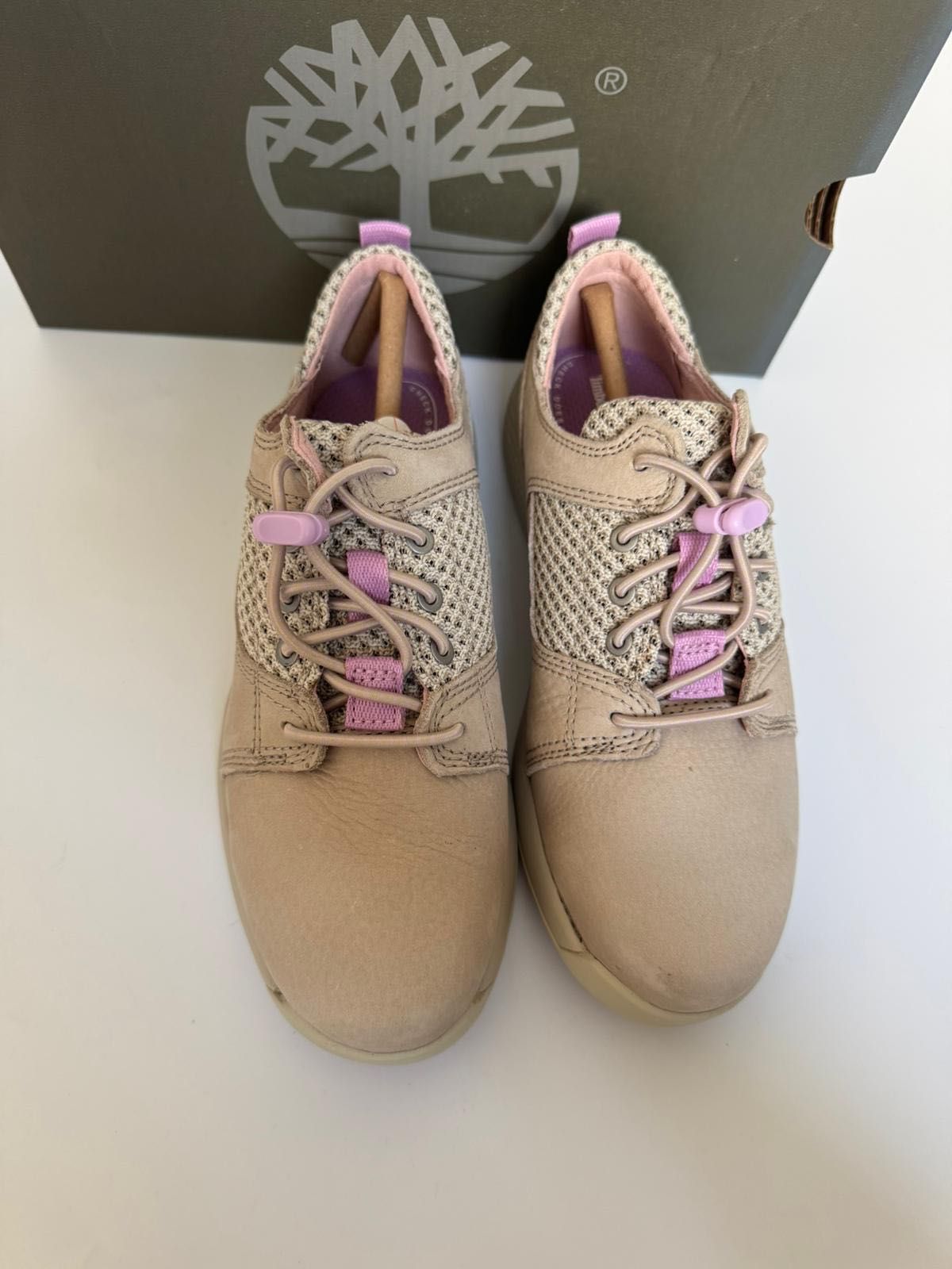 Nowe sneakersy dziecięce TIMBERLAND Flyroam L/f Oxford beżowe 33