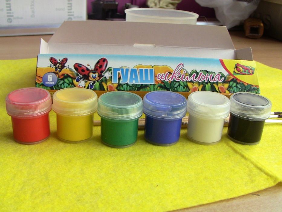 Набор для рисования краски кисточки непроливайка