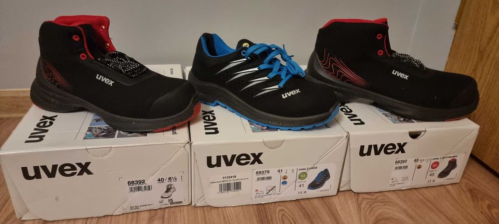 Buty ochronne UVEX oraz SECOLINO, NOWE