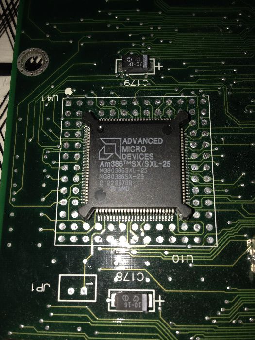 Motherboard VLSI cpu AMD 386sx25 vintage