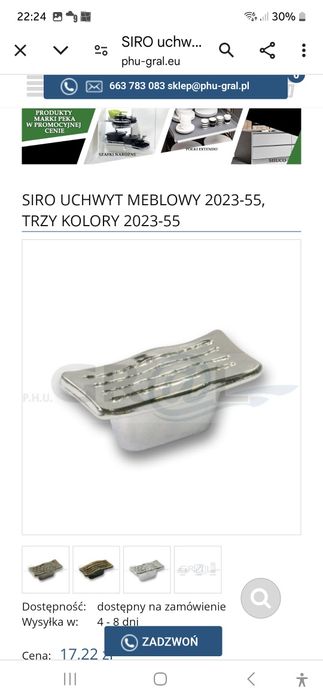 Uchwyty meblowe Siro