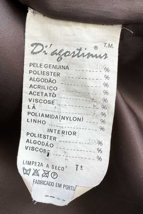 Casaco Couro Clássico (100% pele genuína) - Como Novo